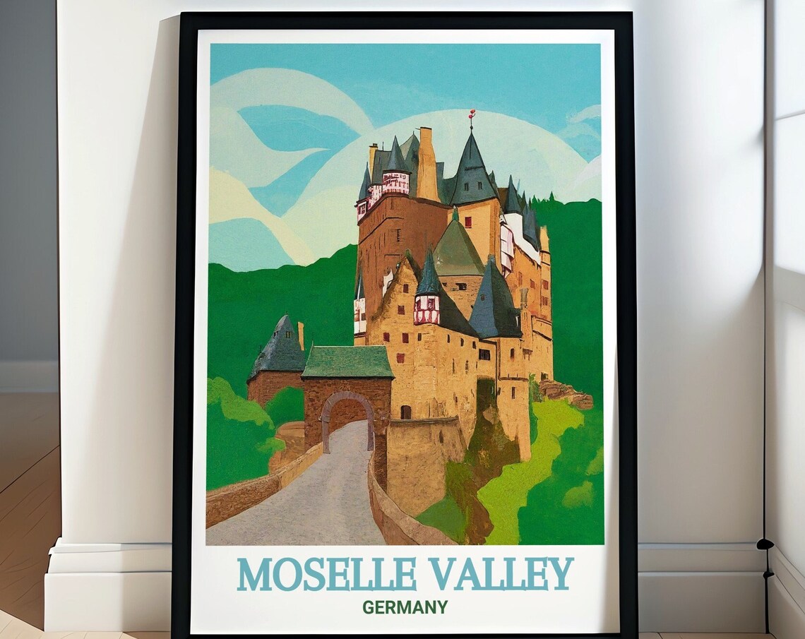 Moselle Valley Burg Eltz Castle Forest Germany Travel Poster