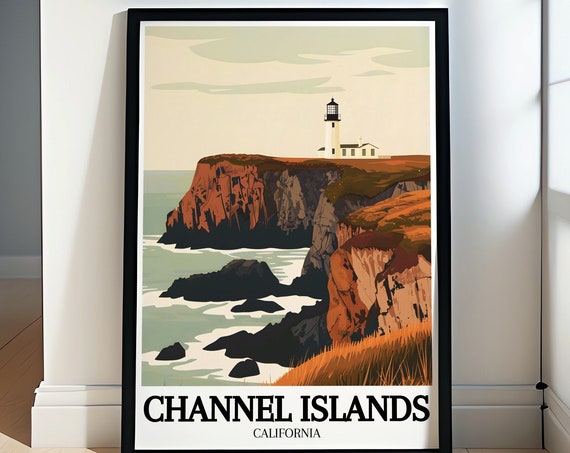 Channel Islands Art Anacapa Lighthouse Travel Posters Anacapa Islands Coastal Wonders Print Framed Prints Of Anacapa Island