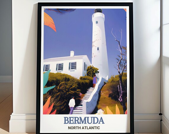 Bermuda Gibbs Hill Lighthouse Tropical Gardens Coastal Poster