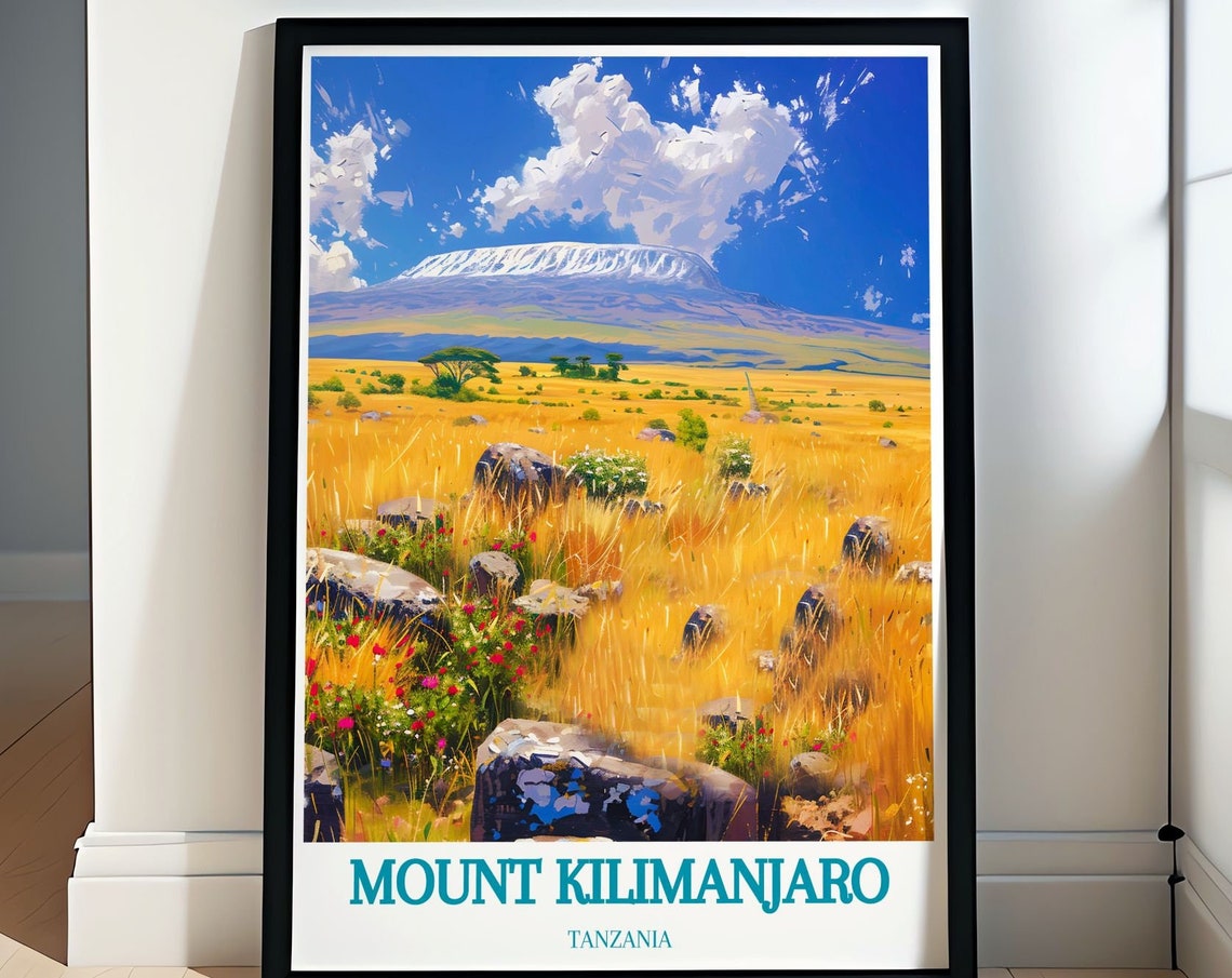 Mount Kilimanjaro Prints Shira Plateau Prints Tanzania Travel Prints Inspiring Mountaineer Gifts From The Roof Of Africa