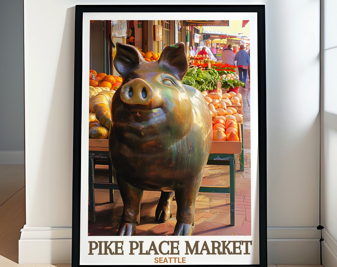 Pike Place Market Wall Art Rachel The Piggy Bank Art Collectibles Pike Place Market Gifts Art Prints Of Rachel The Piggy Bank