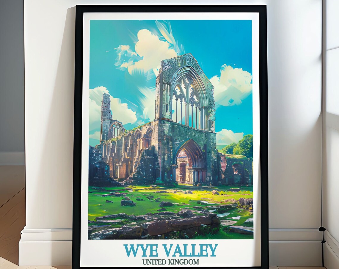 Tintern Abbey Ruins Wye Valley United Kingdom View Travel Poster