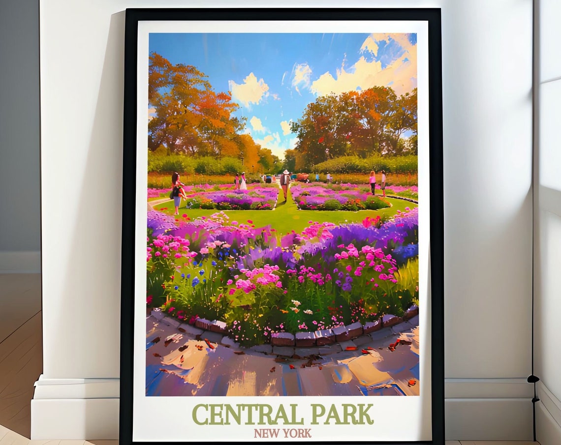 Central Park New York Conservatory Garden Flower Beds Poster
