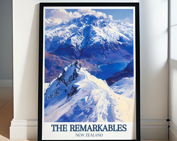 The Remarkables Ski Resort Printsthe Remarkables Ski Resort Art The Remarkables And Lake Wakatipu Poster The Remarkables Range Art