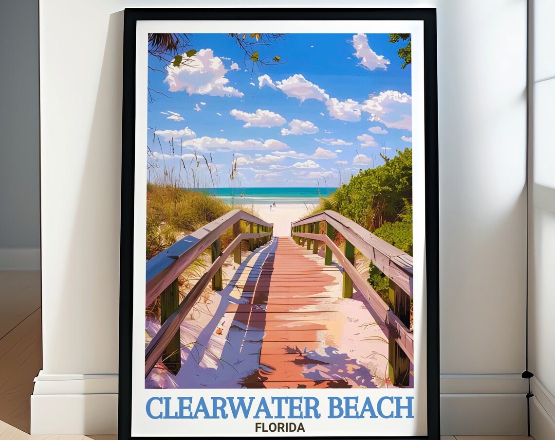 Clearwater Beach and Sand Key Park Travel Poster