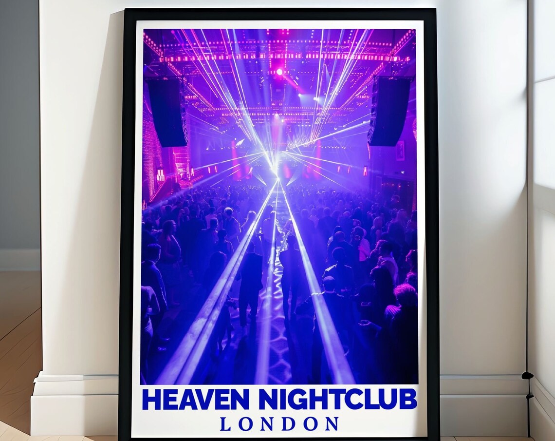 Heaven Nightclub Packed Dance Floor Laser Show London Club Print