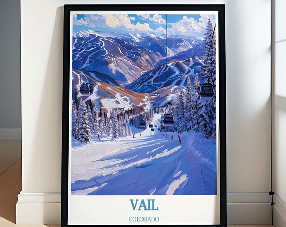 Vail Ski Resort And Colorado Scenery Vintage Posters Of Vail And Beyond Colorado Ski And Snowboarding Prints