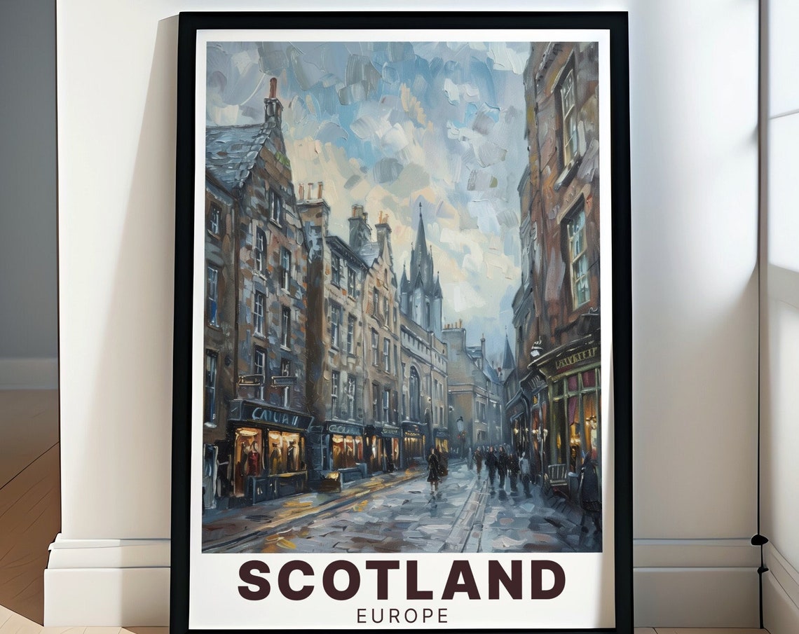 Scotland Wall Art Royal Mile With Beautiful Scotland Wall Art The Royal Mile Travel Print The Royal Mile Travel Poster