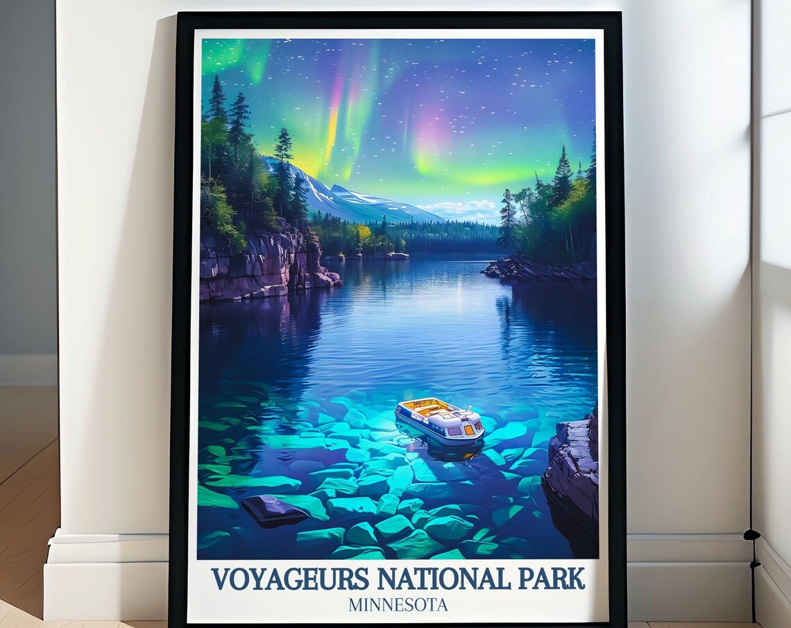 Voyageurs National Park Aurora Borealis Northern Lights Poster