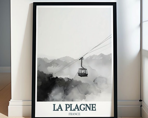 La Plagne Travel Poster Belle Plagne Alps Travel Poster And Decor La Plagne Ski Resort Artwork Belle Plagne Alps Art And Posters