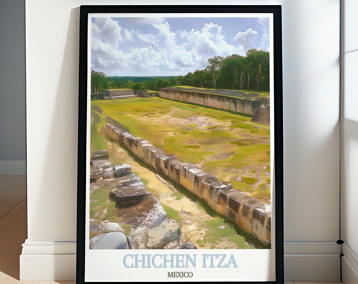 Great Ball Court Ruins Chichen Itza Maya Architecture Poster