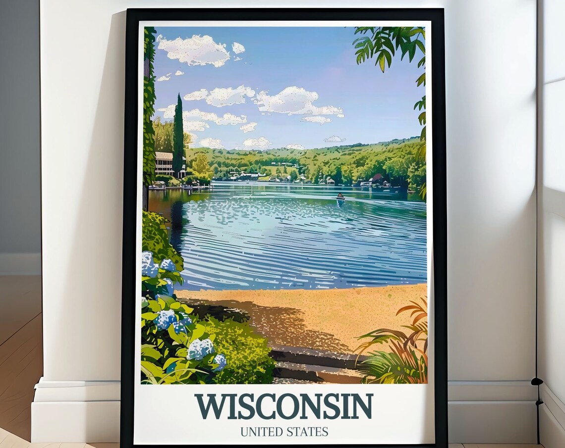 Lake Delta Lakeshore on a Bright Wisconsin Summer Day Poster
