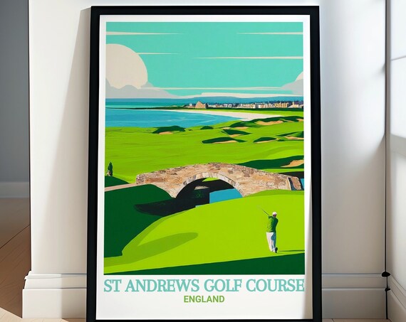 St Andrews Golf Course Travel Posters St Andrews Old Course Art Prints Golf Course And Old Course Posters For Travel Lovers