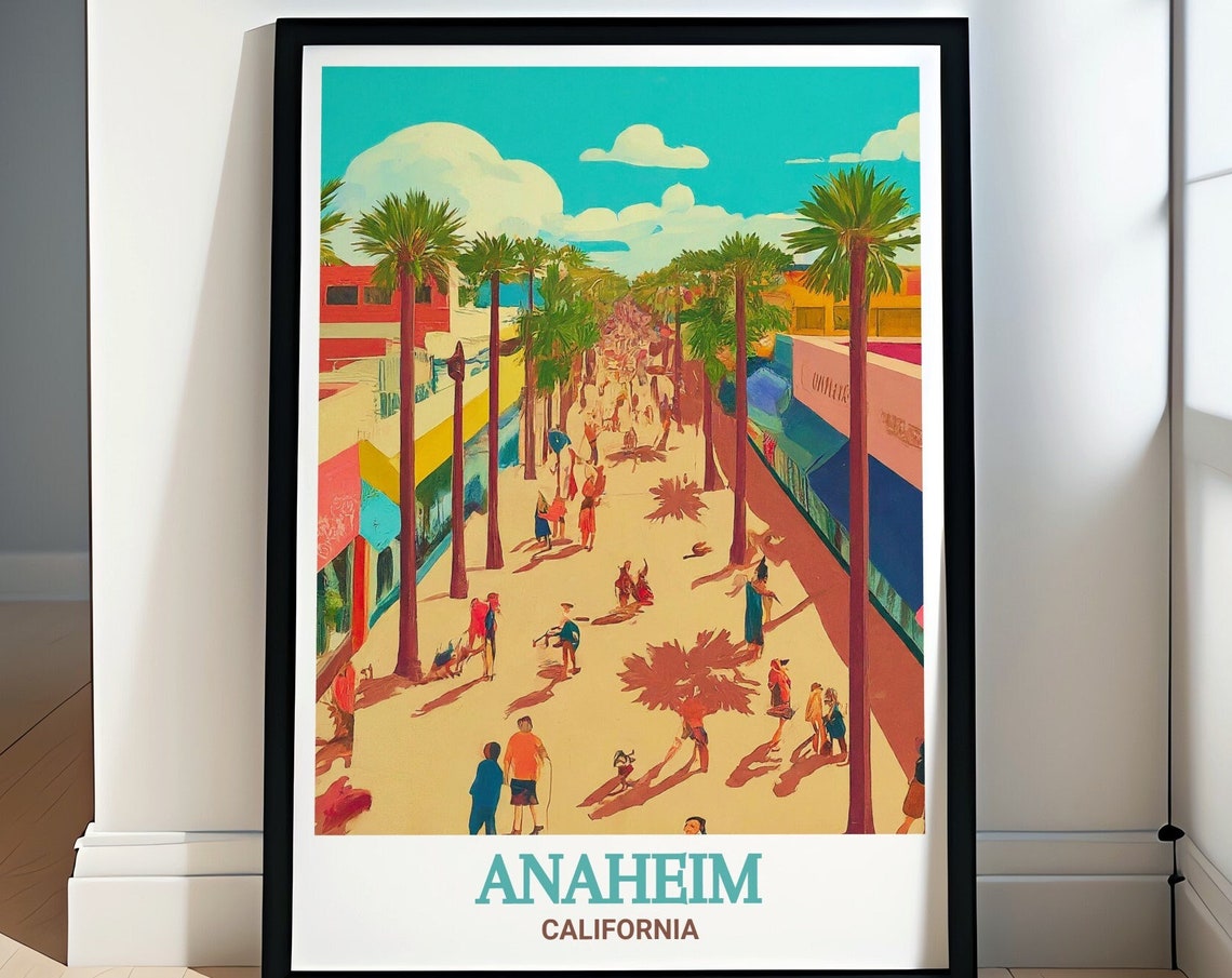 Anaheim Travel Posters Center Street Promenade Scenic Views Center Street Promenade Travel Wall Art Anaheim Collection