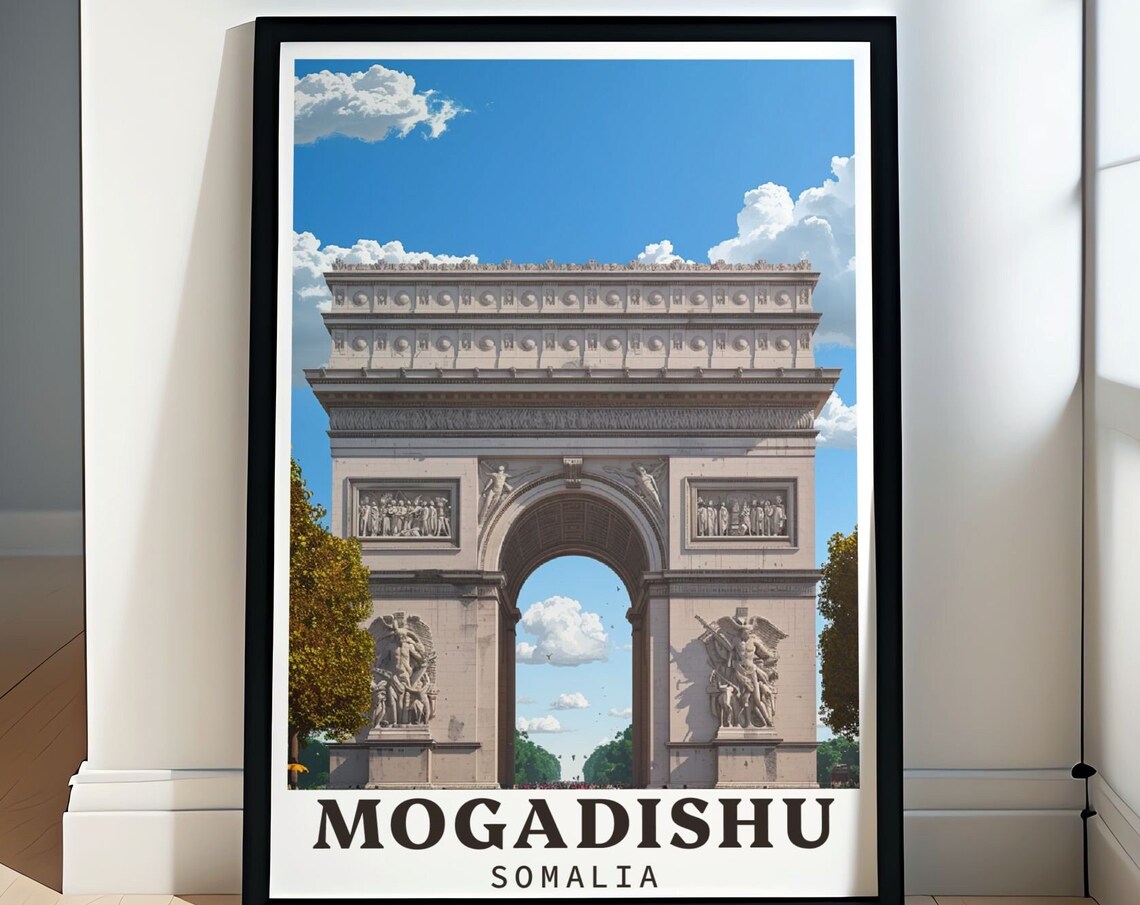 Mogadishu Arch of Triumph Somalia Historic Landmark Art Poster