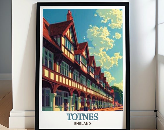 Totnes Wall Art Capturing The Butterwalk Charm Totnes Travel Posters The Butterwalk Historic Art Totnes Architectural Heritage