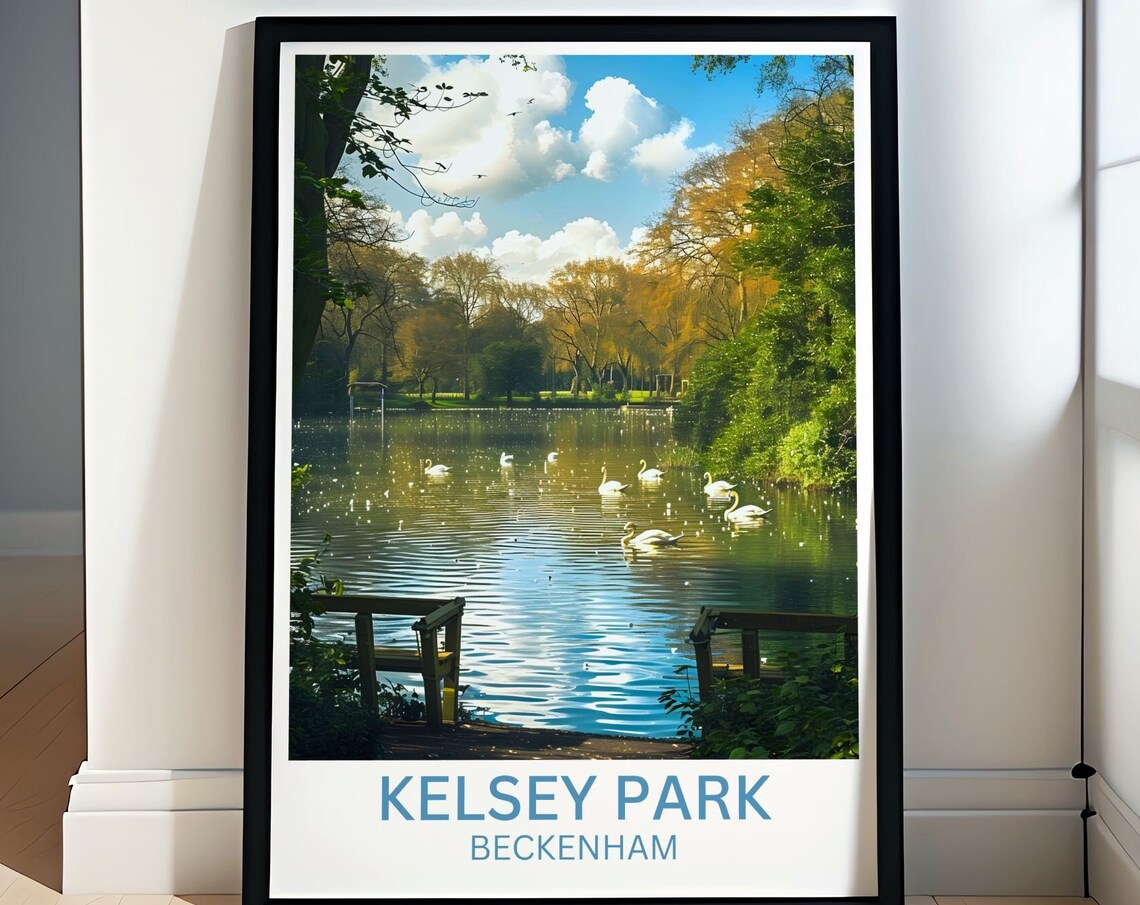 Kelsey Park Print Capturing The Natural Beauty Of London Beckenham Place Park Vintage Travel Art Collection