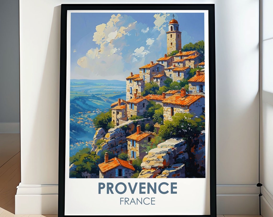 Provence Landscape Art Experience The Beauty Of Southern France With Stunning Prints French Coastal Village Poster