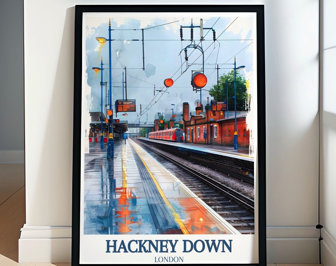 Hackney Downs Station London Railway Travel Poster
