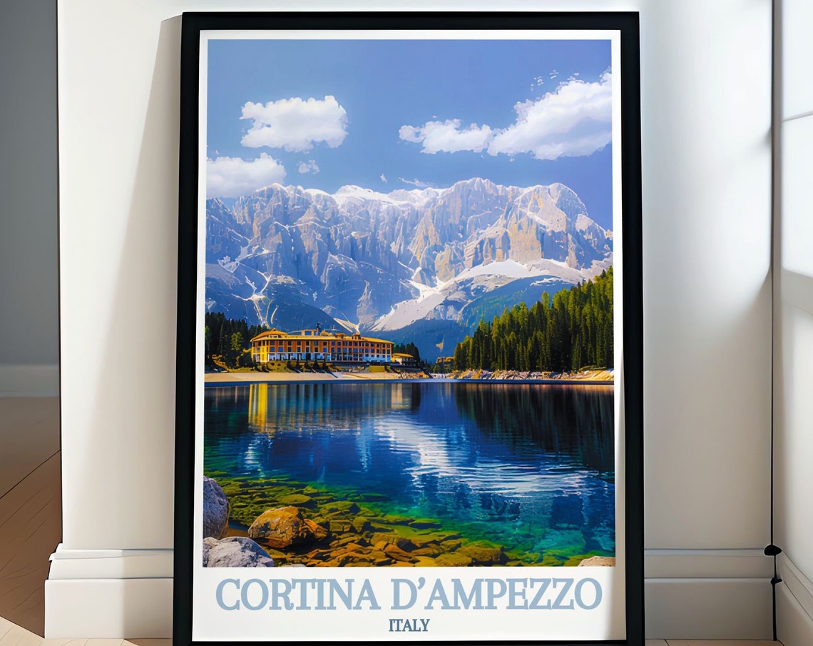 Cortina dAmpezzo Lake Misurina Dolomites Reflection Poster Art
