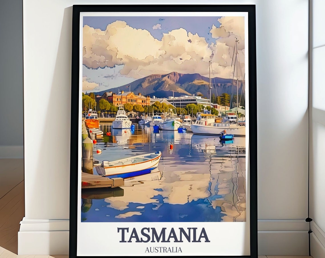 Tasmania Travel Print Art Of Hobart Mount Wellington Tasmania Wall Art Prints Of Hobart Mount Wellington Tasmania Art Gifts