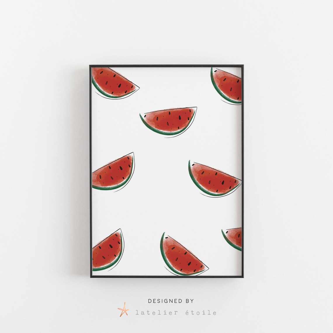 Watermelon Print Watermelon Poster Kitchen Wall Decor Kitchen Print Kitchen Decor Watermelon Wall Art Watermelon Pattern Watermelon - Image 4