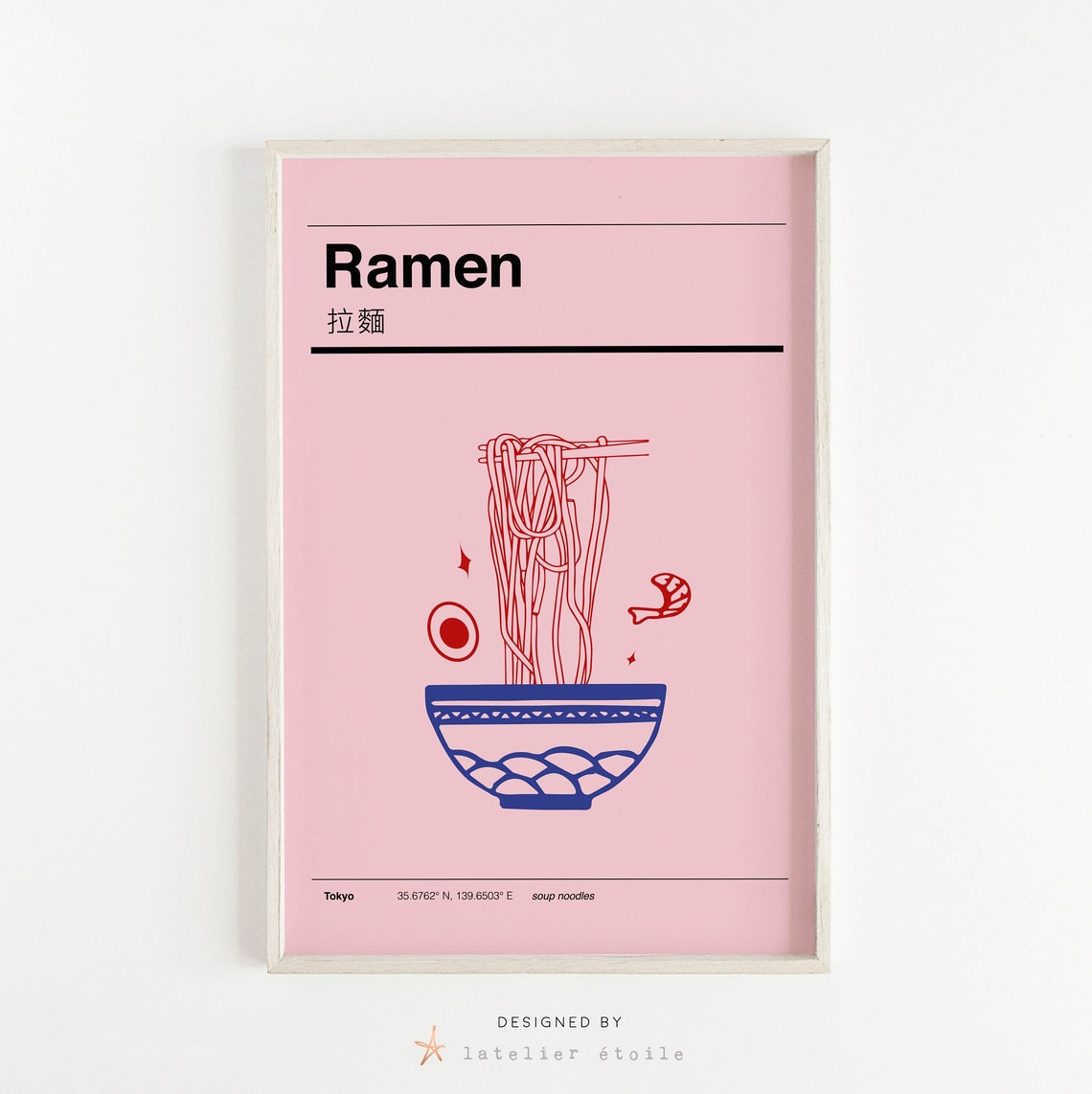 Ramen Ramen Poster Ramen Illustration Japanese Food Poster Japanese Food Art Asian Food Illustration Ramen Print Japan Poster - Image 4