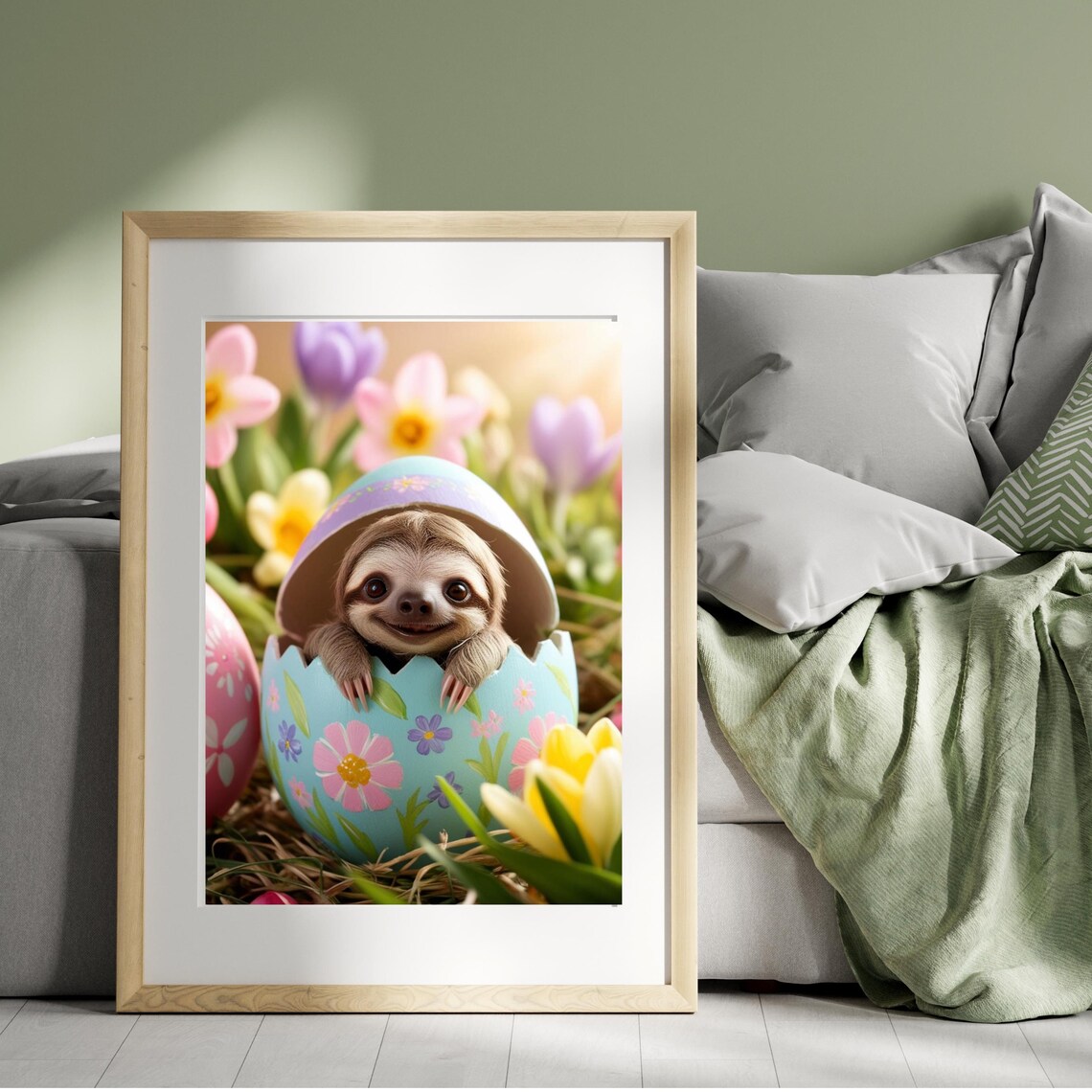 Baby Sloth Easter Decor for Kids Room - Image 4
