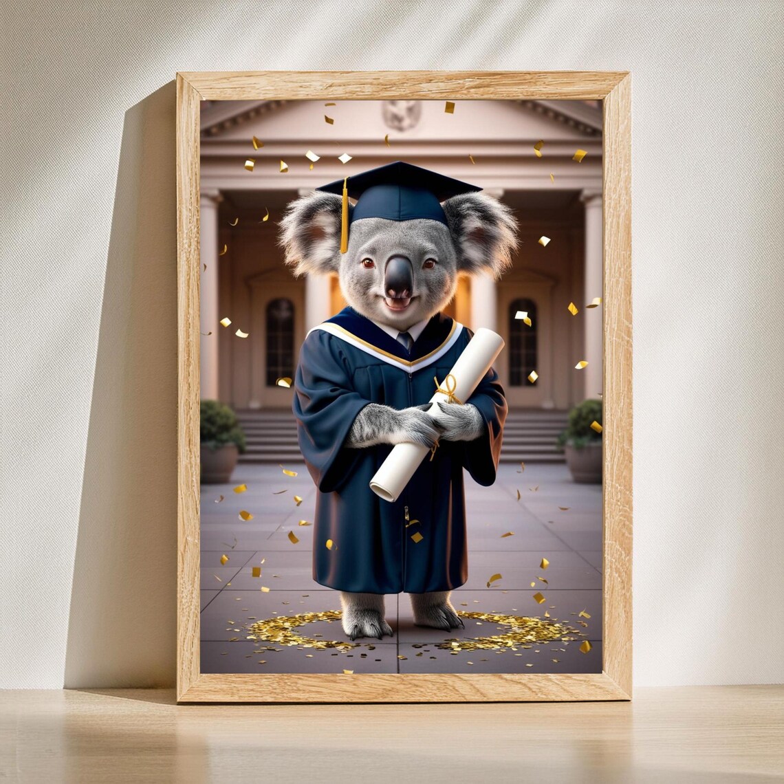 Class Of 2025 Koala Graduation Gift, Funny Art Print