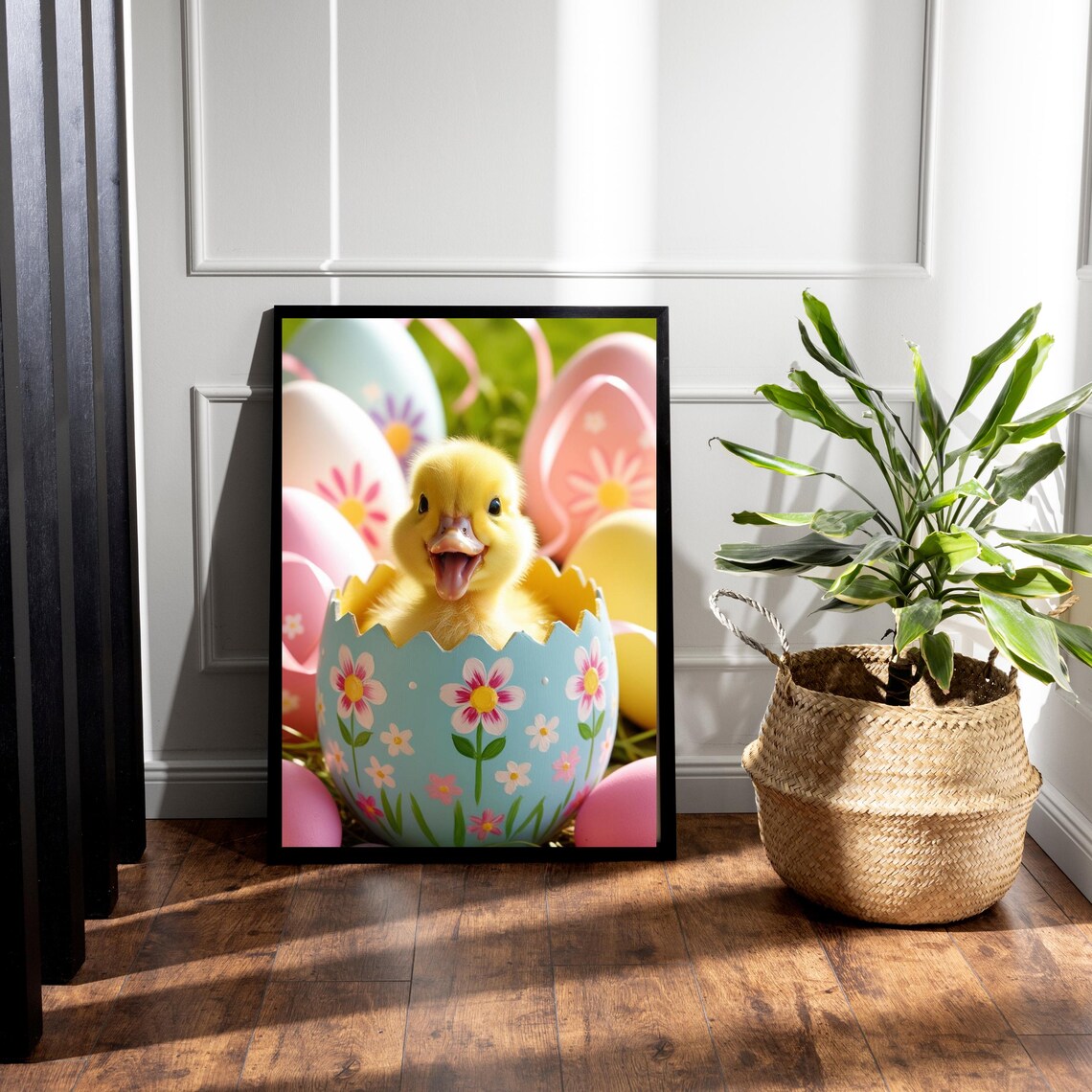 Whimsical Easter Baby Duck, Nursery Decor Art Print - Image 5