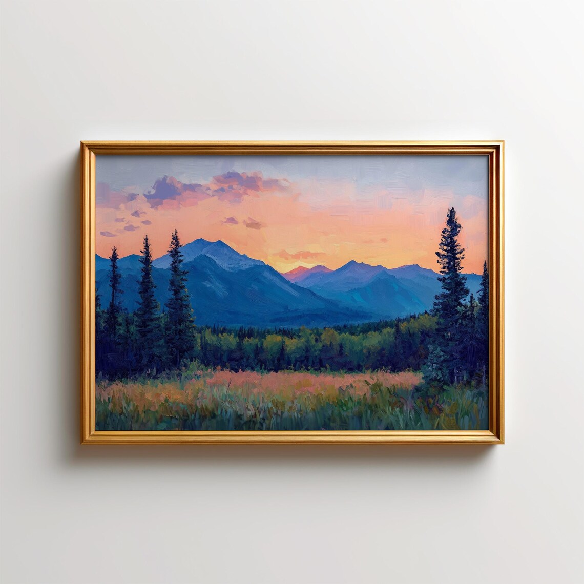 White Mountain Landscape Art Print, New Hampshire
