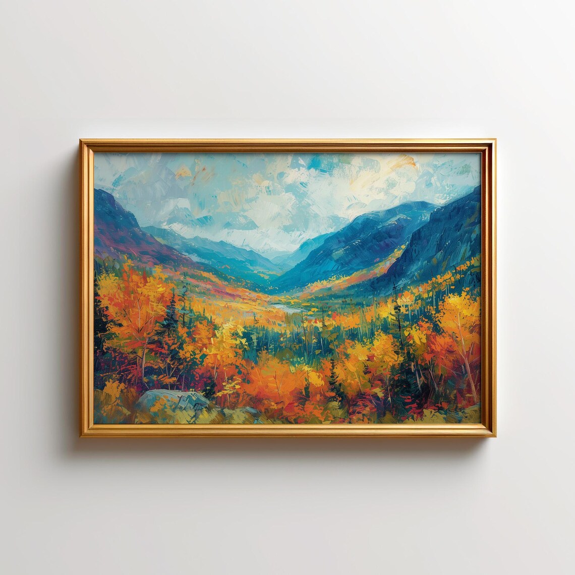 Franconia Notch State Park Autumn Mountain Art Print