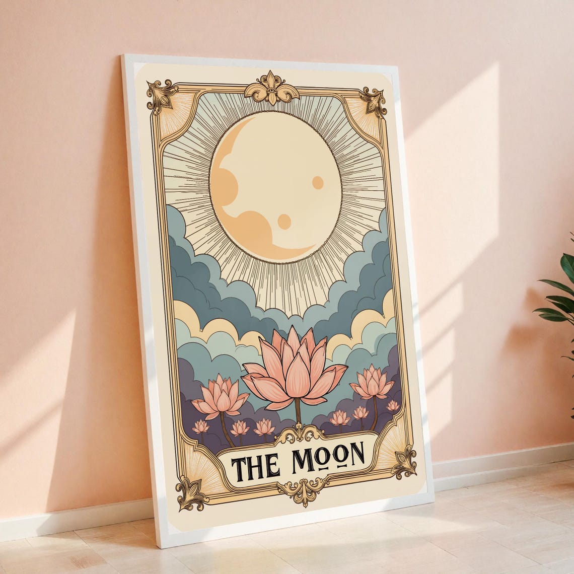 Vintage Moon Tarot Astrology-Inspired Art Print