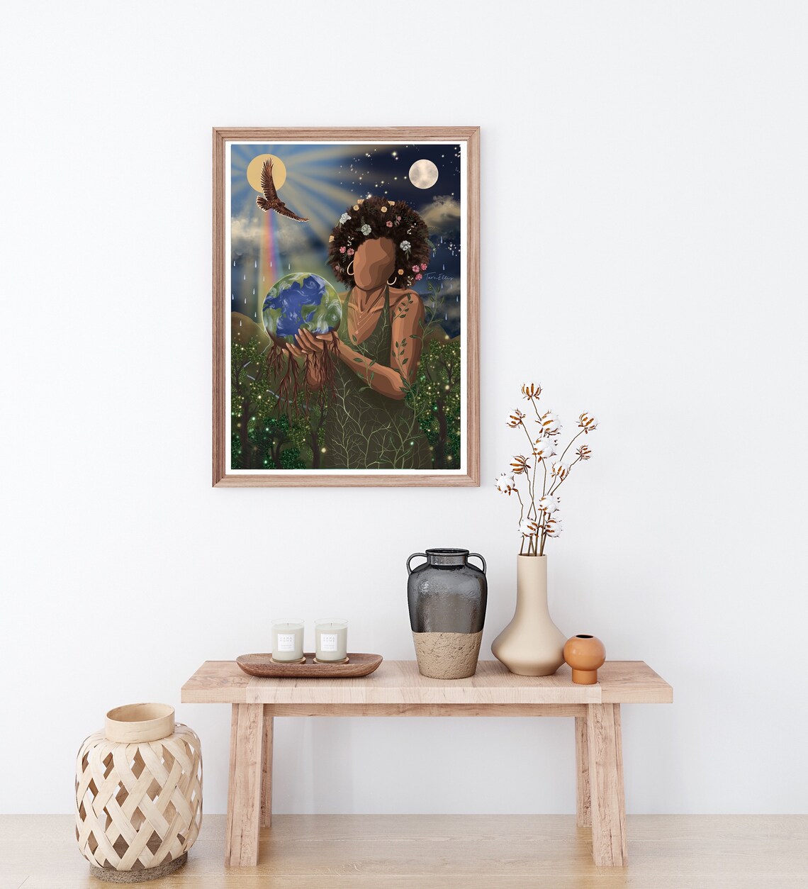 Gaia Mother Nature Earth Spiritual Goddess Art Print - Image 2