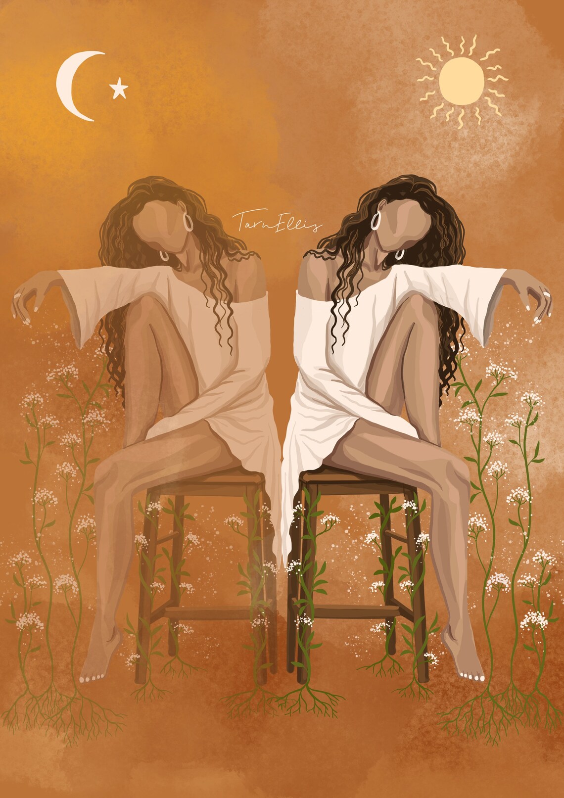 Still I Grow Flower Woman Boho Art Print - Image 3