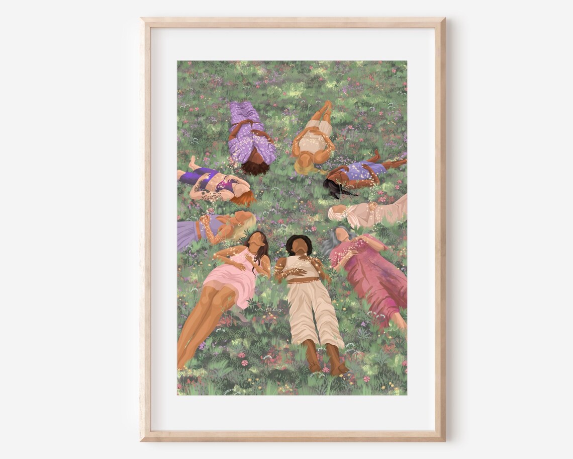 Universal Connection Boho Friendship Art Print