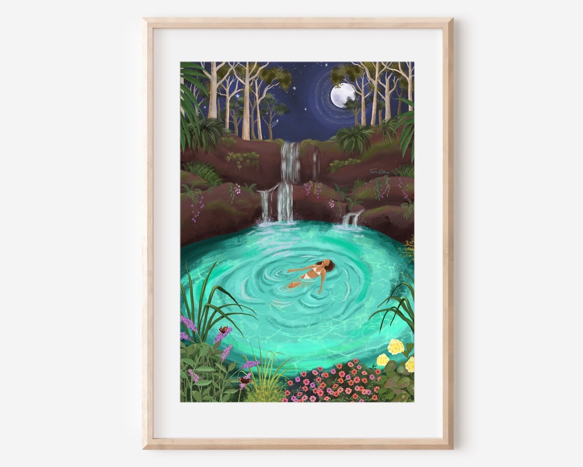 Paradise Pool Mother Nature Tropical Art Print