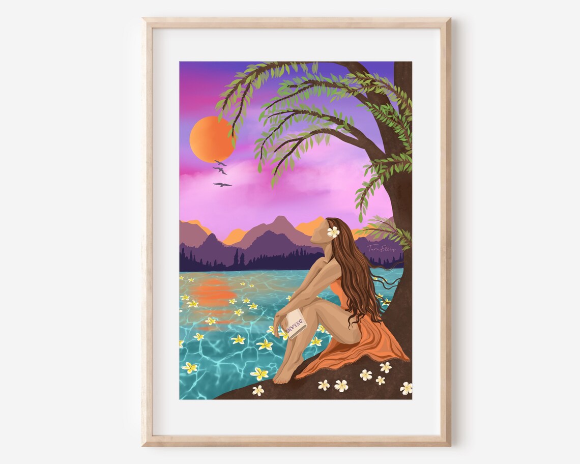 Dare To Dream Tropical Boho Travel Art Print