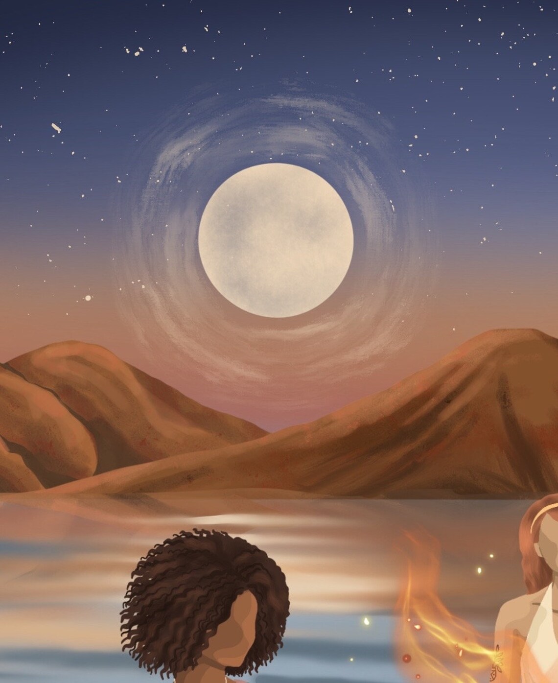 Sister Circle Friendship Art Print, Full Moon Ritual - Image 3