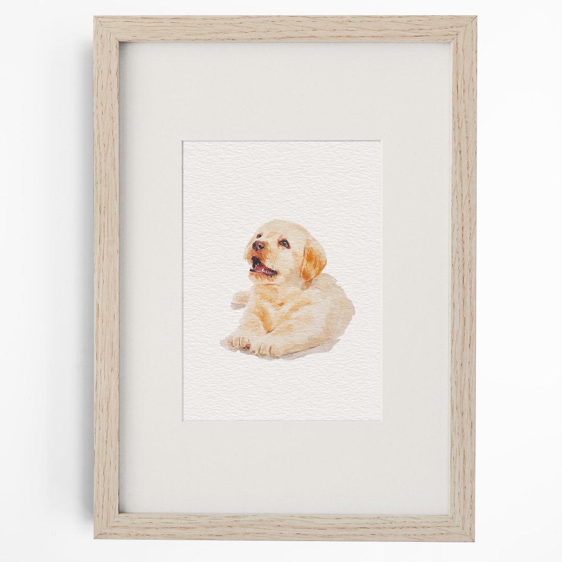 Smiling Corgi Puppy Hand Painted Original Watercolor Mini Art Poster - Image 5
