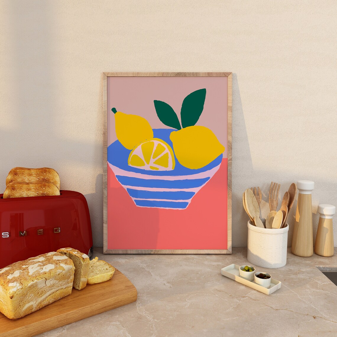 Lemon Art Print, Trendy Kitchen and Dining Room Decor - Image 2