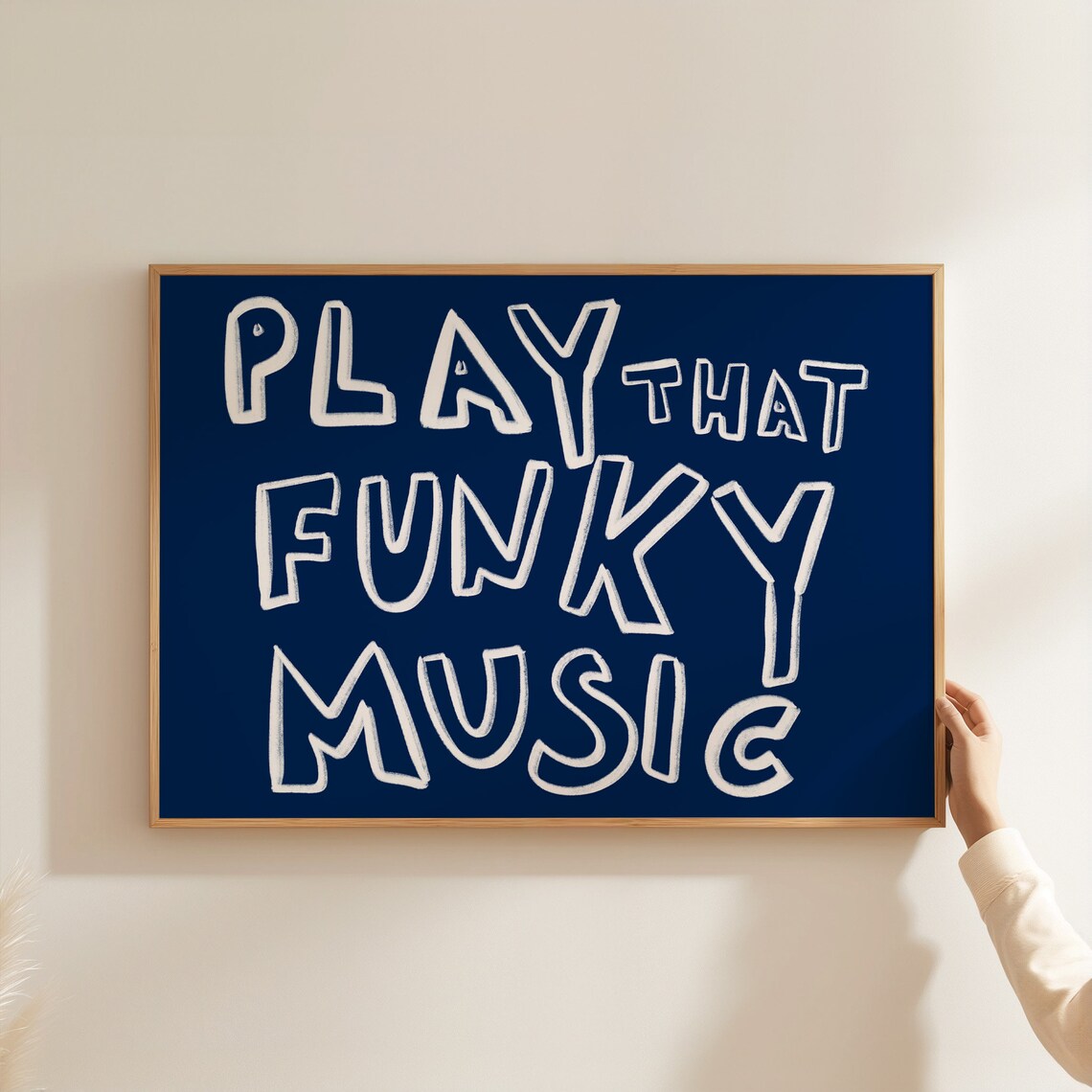 Play That Funky Music Print Mid Century Print Hand Drawn Sketch Typography Poster Trendy Retro Print Funky Poster Horizontal Print - Image 2
