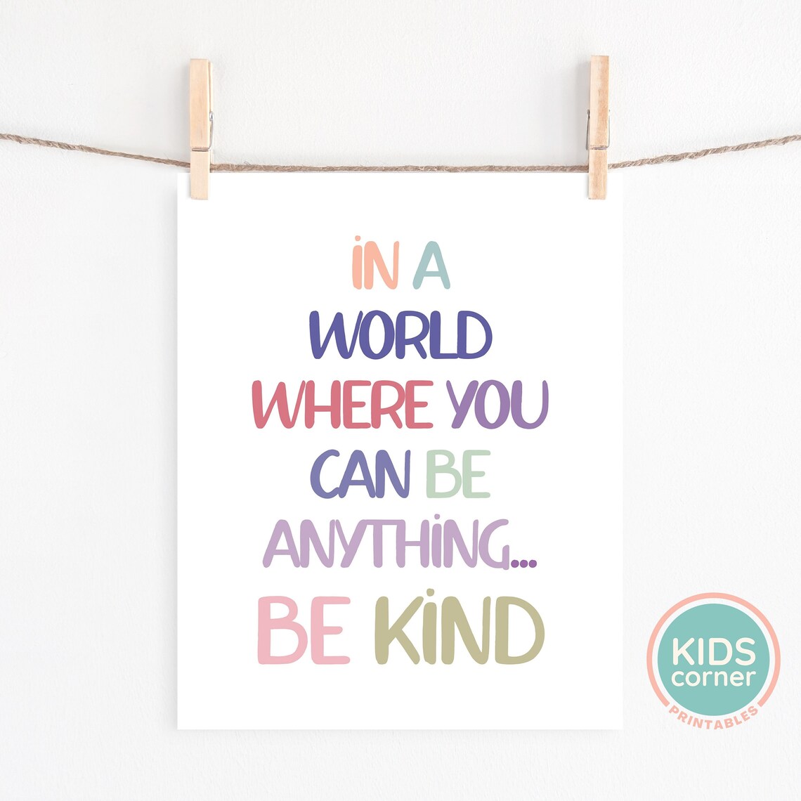 Be Kind Classroom Quote Art Print, Home School Decor - Image 2