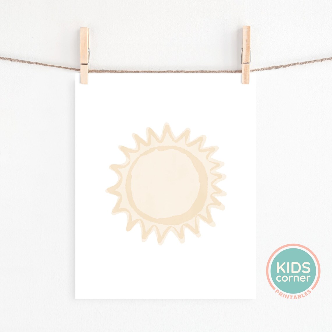 Sunshine Wall Art, Light Yellow Nursery Decor - Image 2