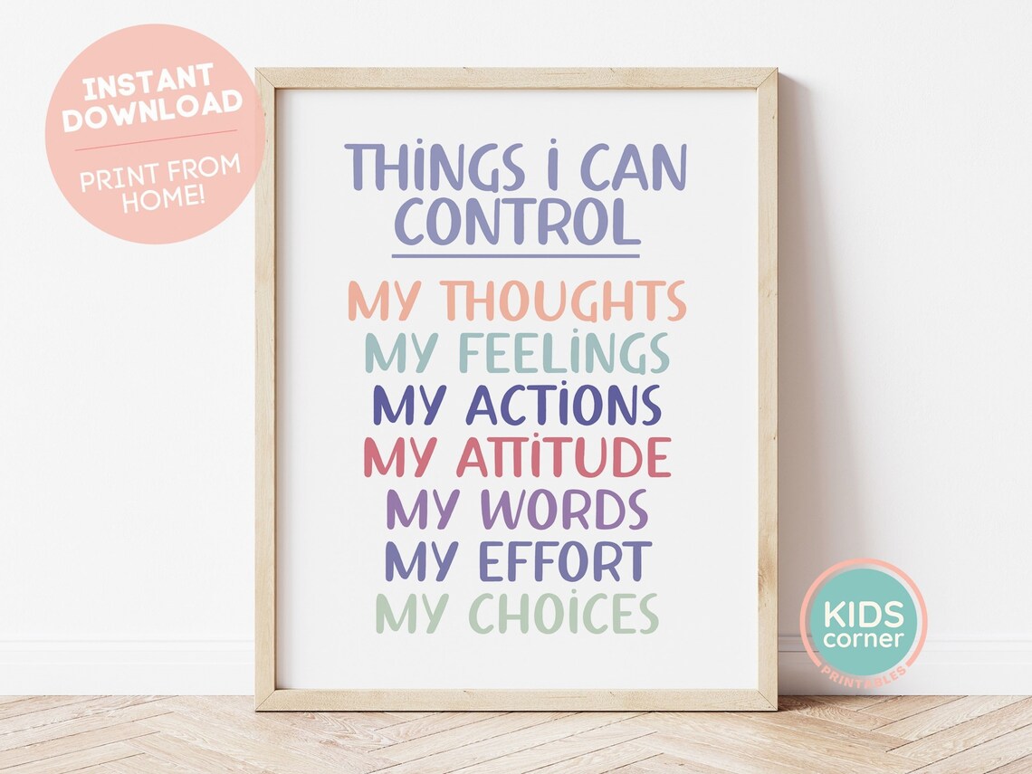 Things I Can Control Classroom Art Print - Image 3