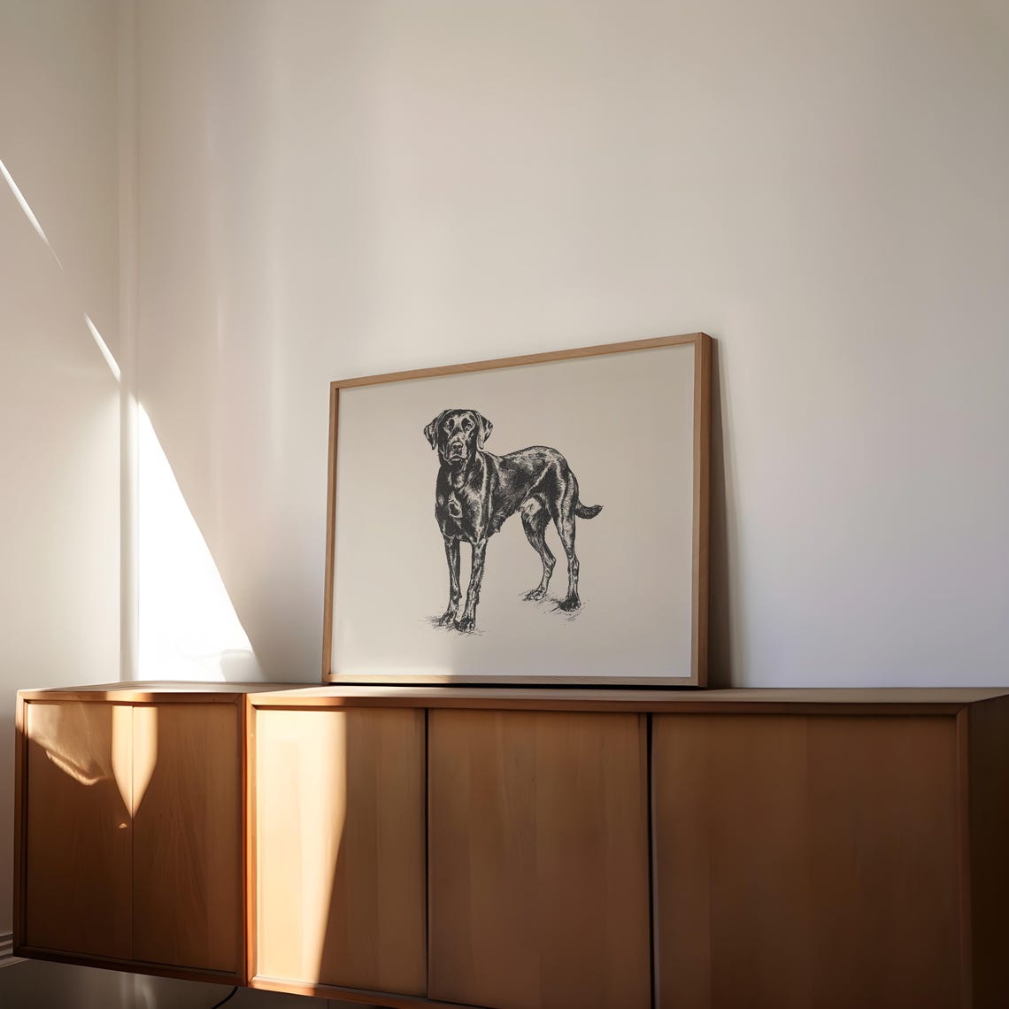 Labrador Retriever Vintage Print Dog Vintage Poster Dog Wall Art Antique Vintage Painting Country Wall Art Dog Drawing Farmhouse Print - Image 2