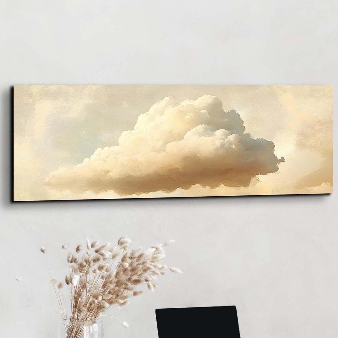 Serene Clouds Tranquil Landscape Art Print