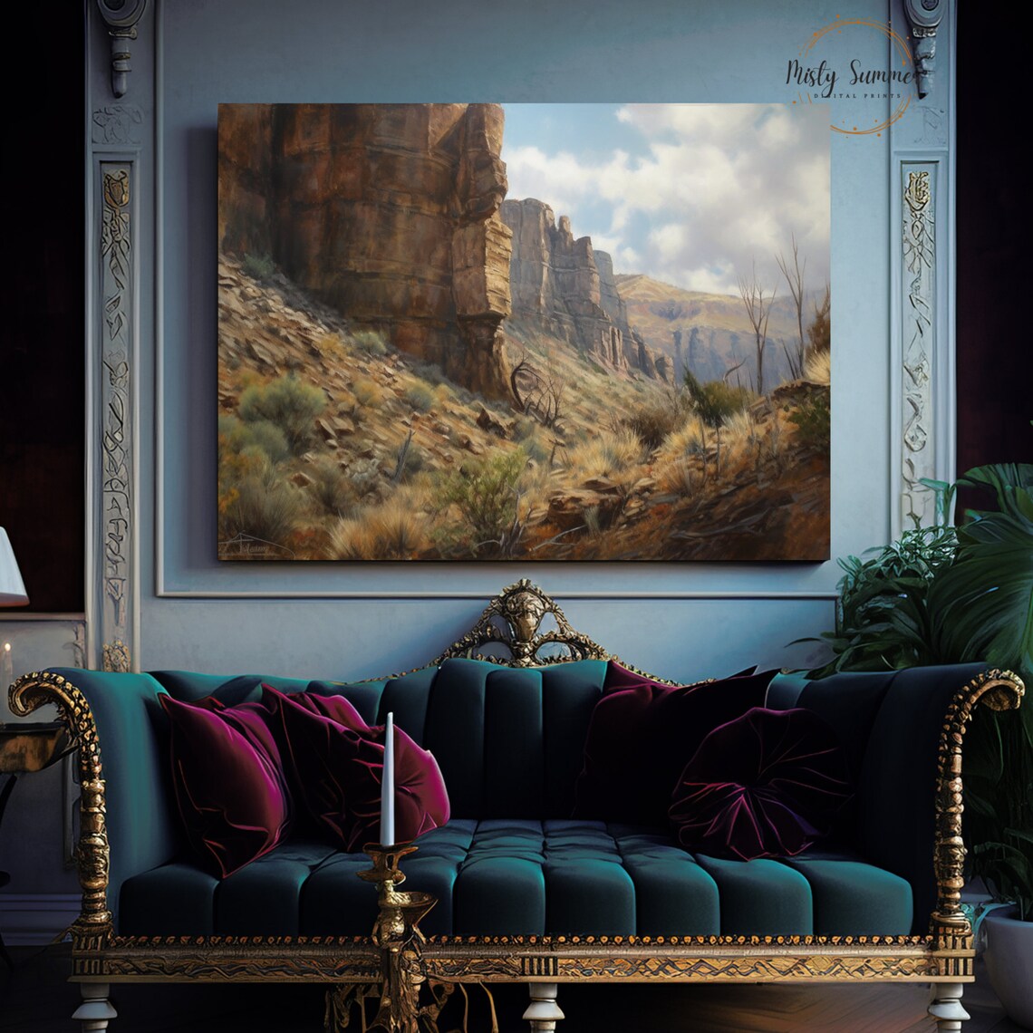 Desert Landscape Boho Art Print, Southwestern Decor - Image 2