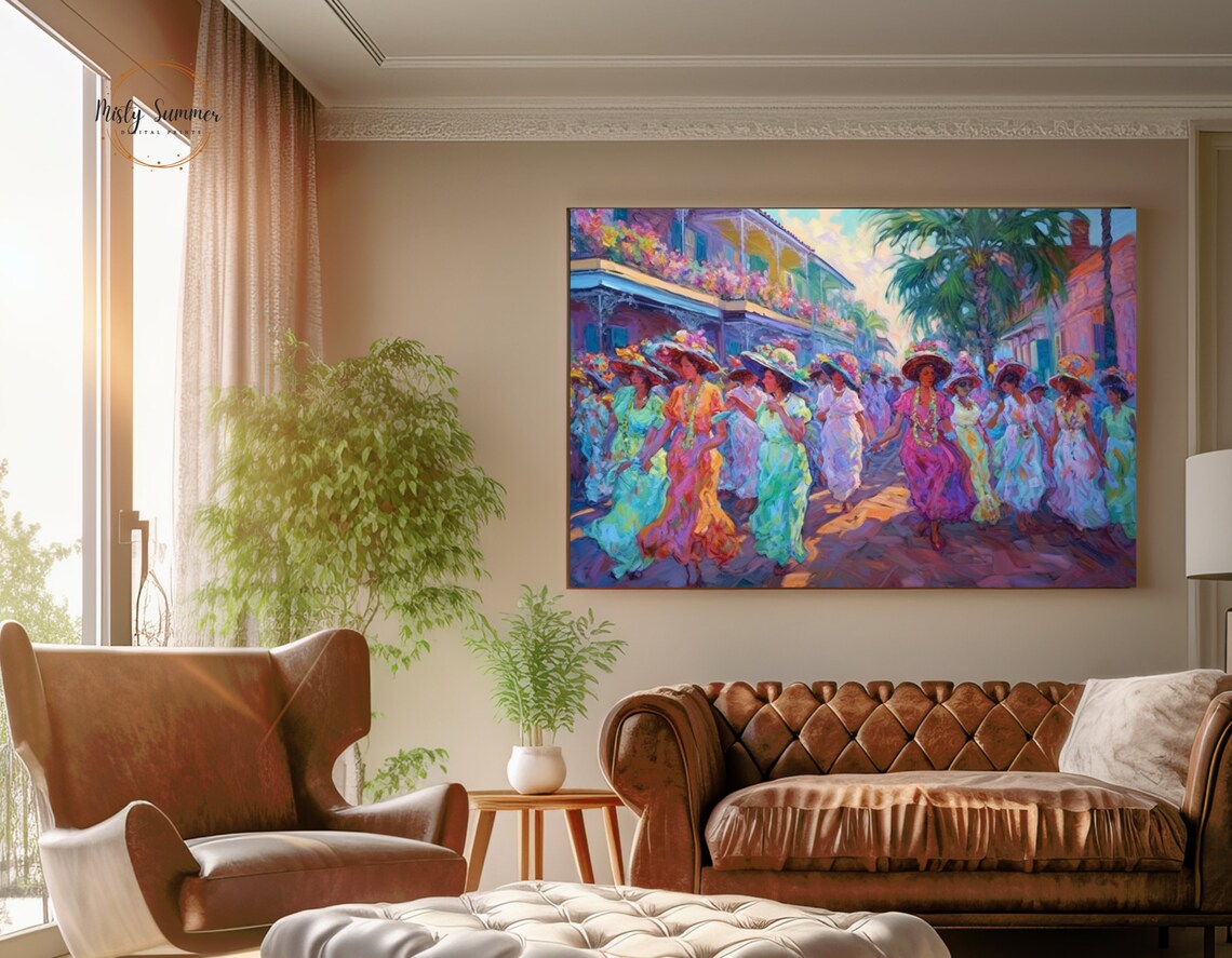 New Orleans Mardi Gras French Quarter Art Print - Image 4