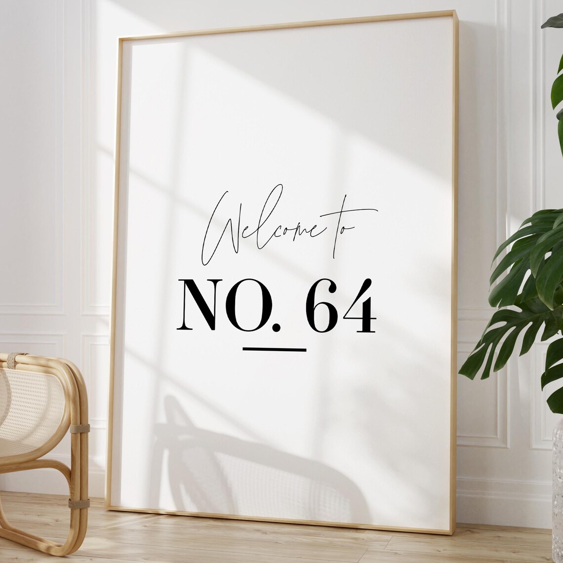 House Number Print, Hallway Entryway Wall Art